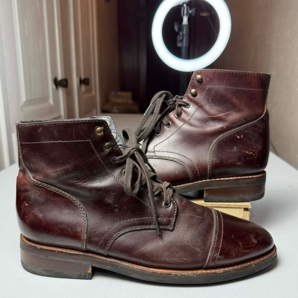 Thursday Boot Company Other - Thursday Boot Co. Captain Boots Mens Size 10.5 Brown Leather Cap Toe Casual